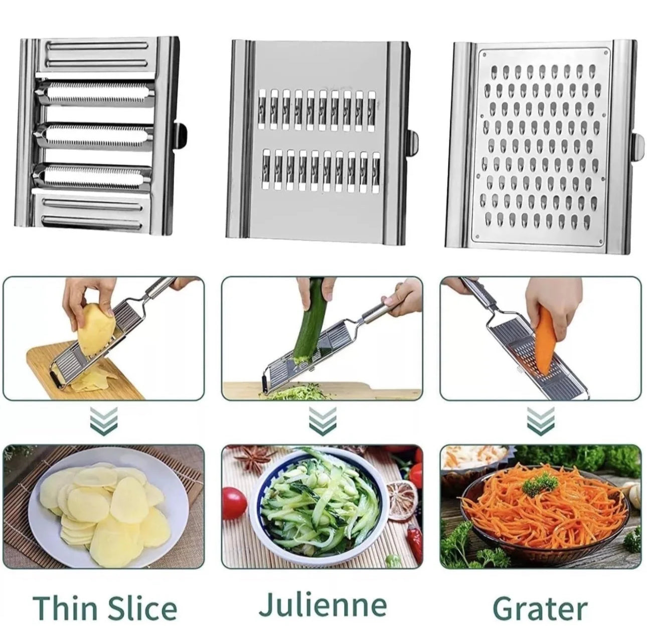 MULTI CHOPPER VEGETABLE SLICER  THIN SLICES JULIENNE SHREDDING